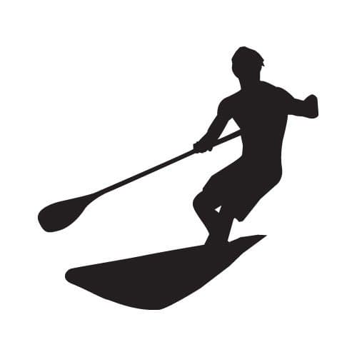 Stand Up Paddleboard (SUP) Vinyl Sticker (Black)