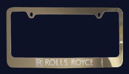 Rolls Royce License Plate Frame (Zinc Metal)