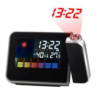 Eioo Tech Projection Alarm Clock With Weather Station/Museum Colour Projection Thermo Clock