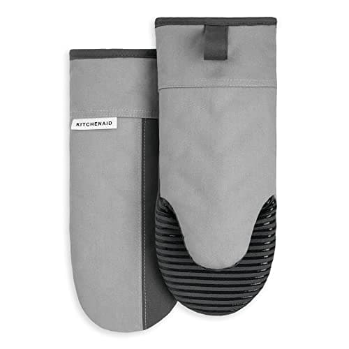 KitchenAid Kitchen Aid Beacon Oven Mitt Set, 5.75"x13", Cool Grey/Contour Silver