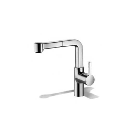 KWC 10.191.003.000 Ava Single-Hole Side-Lever Kitchen Faucet with Side Spray in Chrome