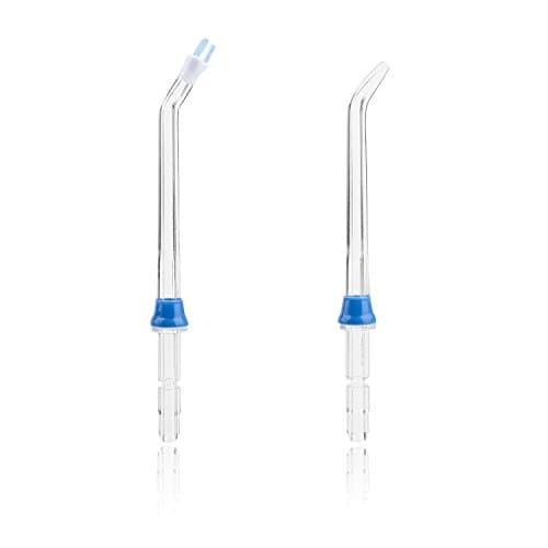 Replacement Tip Nozzles for DentJet/Waterpik/Nicefeel/Flycat Oral Irrigators (2 Tips: Plaque Seeker + Classic Jet Tip)