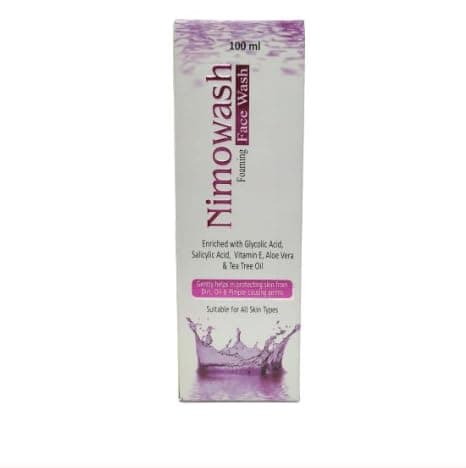 NIMOWASH FACEWASH Face Wash - Enriched with Vitamin E, Aloe Vera & Tea Tree Oil - 100ml