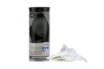 TranquilEyes Eye Hydrating Goggles with Beads - Black