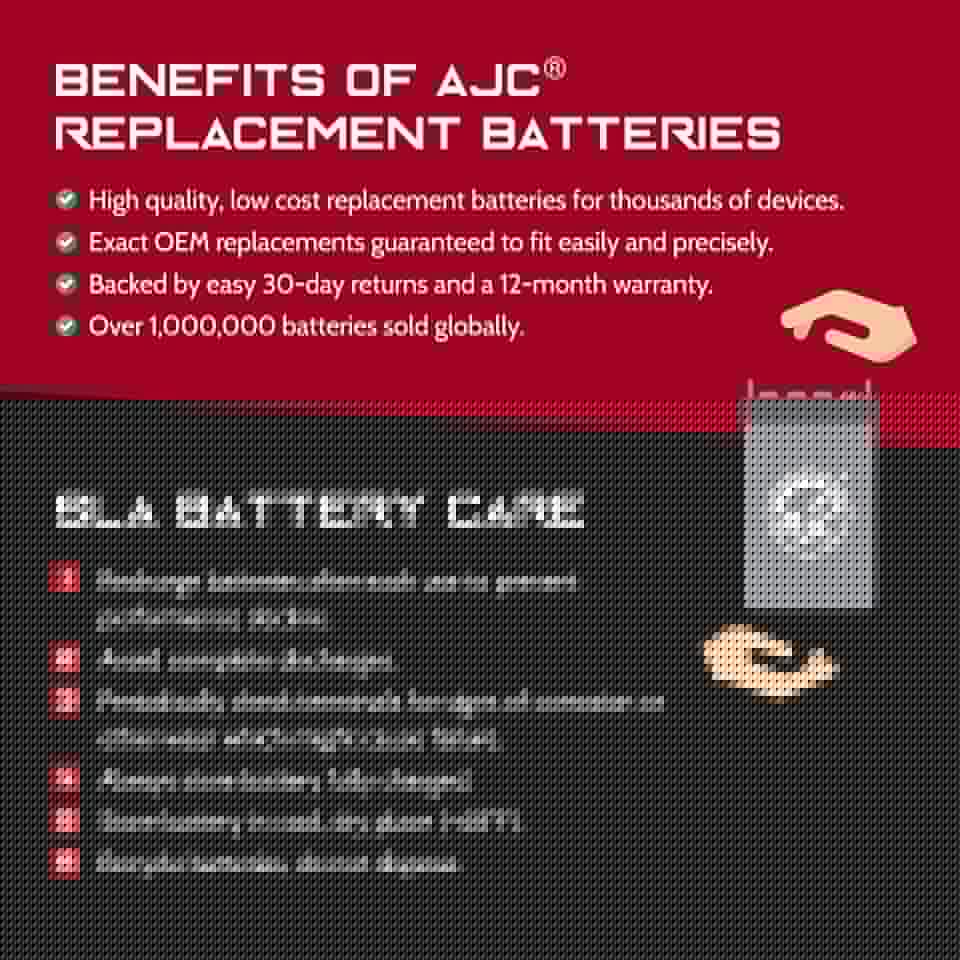 AJC Battery Compatible with Interstate SRM-24 12V 75Ah Sealed Lead Acid Battery