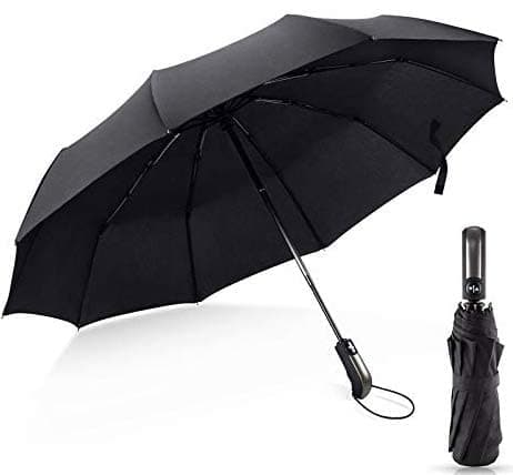 HomeCloud 3 Fold Auto Shut and Open Umbrella| Windproof, Sunproof & Rainproof with Sturdy Steel Shaft & Wrist Straps | Easy to Hold & Carry | Umbrella for Women, Men & Kids