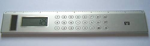 Verlag Solar Powered Calculator Ruler (8") Aluminium Feel