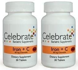 Celebrate Iron + C 60mg Berry 30ct. 2 Pack