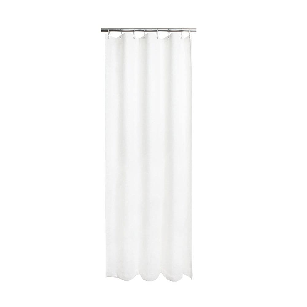 CSI Bathware 42" W x 74" L Heavy-Duty Vinyl Shower Curtain in White