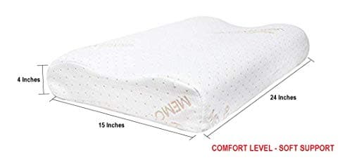 METRON Memory Foam Soft and Traditional Shape Visco Elastic Bed Pillow, Helps in Spondylitis Cervical Neck Pain