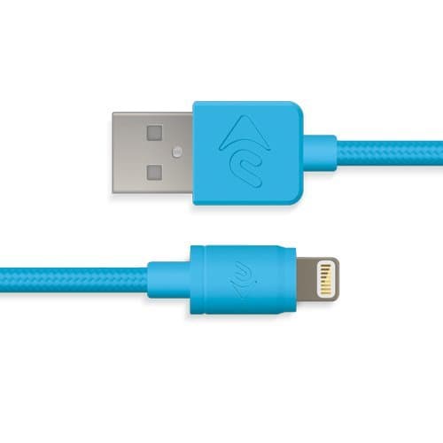 NewerTech 3M Premium Nylon Braided Lightning Cable, MFi Certified, Blue