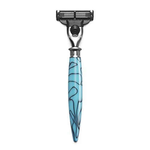 Dalvey Mach3 Artisan Razor with Turquoise Handle by Dalvey
