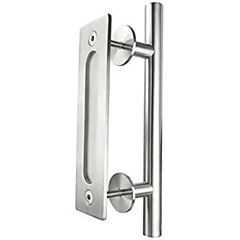 Stradford Stainless Steel Sliding Barn Door Handle Pull and Flush Handle Hardware Set - With Installation Instructions