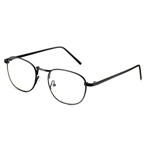 PenSee Optical Large Oval Round Circle Oversized Metal Clear Lens Eye Glasses Eyewear Frames