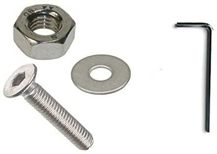 AHC 6mm Countersunk Bolts M6 x 50mm (Including Head) A2 Stainless Steel Socket/Allen Head Csk Bolt/Screws (10 Pack) Free Washers Nuts and Hex Key