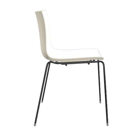 Arper Catifa 46 0251 Chair Bicoloured Frame Black white/ivory/seat shell glossy/inside matt/frame black matt V39