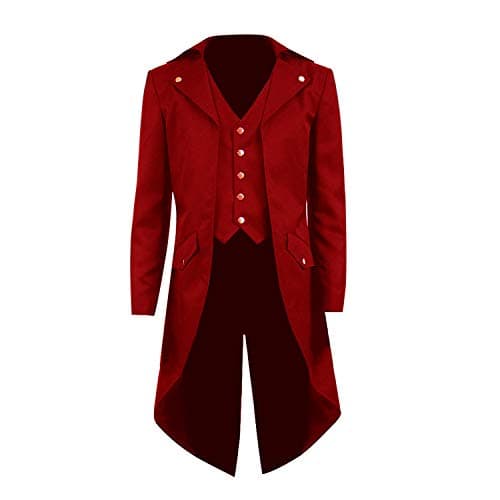 Boys Gothic Tailcoat Jacket Steampunk Long Coat Halloween Outerwear