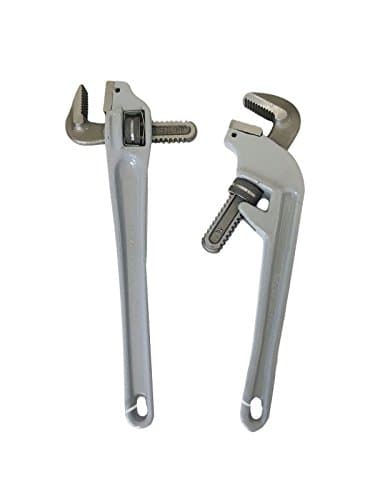14" Offset Adjustable Aluminum Pipe Wrench Set (90 Degree and 45 Degree)