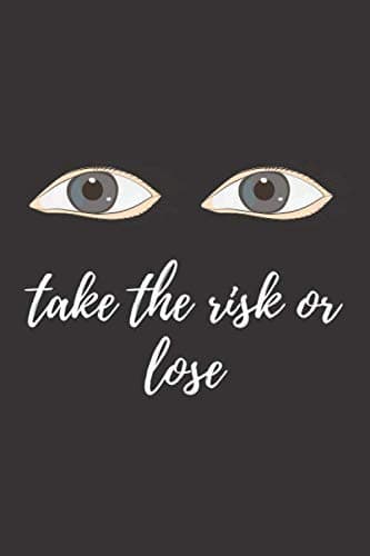 take the risk: lined notebook/journal gift/120pages/6x9/doft cover/matte finish