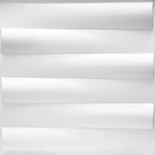 3D Wall Panel Pack of 12 Tiles 32 sqf CE Certified White PVC Panel For TV Walls/Bedroom/Living room (LW3D810A)