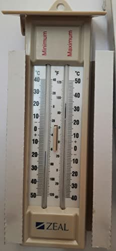 MANS Aluminum Maximum Minimum Thermometer (Black), Pack Of 1