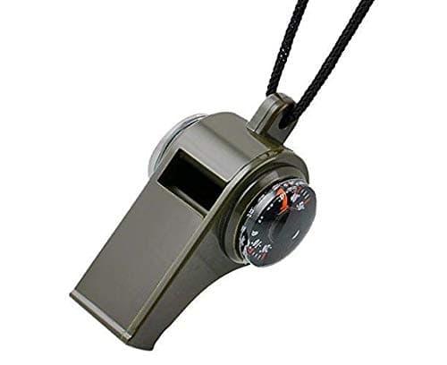Pullox Whistle Compass Thermometer 3 in 1 Camping Hiking Emergency Survival Gear Whistle Compass