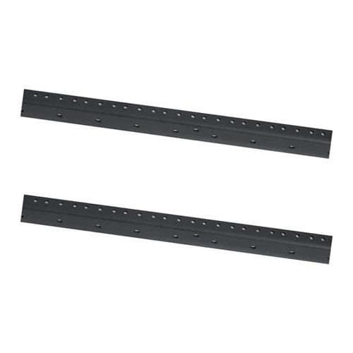 Raxxess 24U Rack Rail, 1 Pair, Black