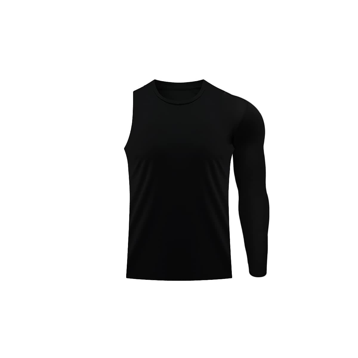 Men's Athletic Single Sleeve One Arm 1/2 Compression Shirt Sports Tight Base Layer Workout Underwear Active