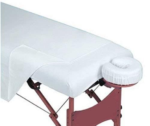 OMNI LINENS 3 New White Massage Table Flat Draw Sheet Muslin T130 54x81