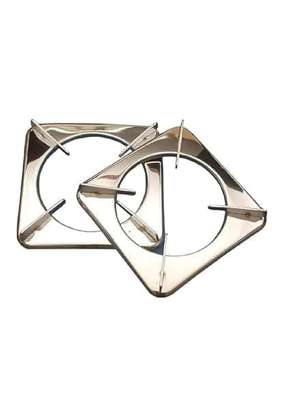 Gas Support - Square Pan Support, LPG Stove Stand, Chula Stove Burner Holder, Set of 2, Stainless Steel