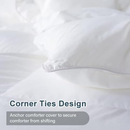 WhatsBedding Full Feather Comforter,Filled with Feather and Down, White Duvet Insert - Luxurious Hotel Collection Bed Blanket Comforter - 100% Cotton Shell- Full Size 82x86 Inch