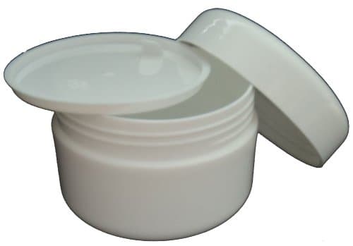 500 x 3.88oz (100ml) Empty White Plastic Cosmetic Jars with inner Lids | For Creams / Balms / Ointments / Craft materials | Made of Cosmetics grade PP (Polypropylene)