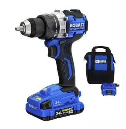 Kobalt 1/2-in 24-Volt Max-Volt Lithium Ion (Li-ion) Variable Speed Brushless Cordless Hammer Drill Bare Tool Only (Tool Only, Model #kdd524b-03)