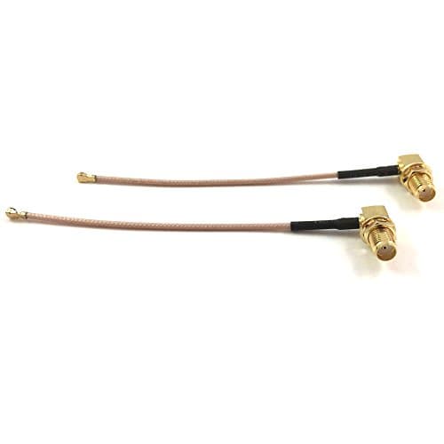 2PCS RF U.FL(IPEX/IPX) Mini PCI to SMA Female Connector Pigtail Antenna Wi-Fi Coaxial Cable RG178 10cm (SMA Female(No pin))