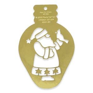 Brass Stencil - Christmas Santa with Bird