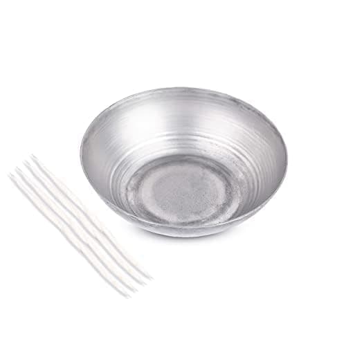 PTR Pure Iron Shani Katora Lohe Ki Katori Authentic Iron Diya for Shani Dev Pooja Chhaya Daan Vastu Remedies Nazar Dosh Shani Vaar Pooja Essential - 11 x 3 CM (1 Piece of Katora)