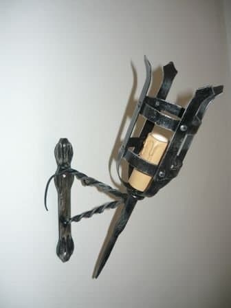 Wall lamp in wrought iron Medieval Torch Applique