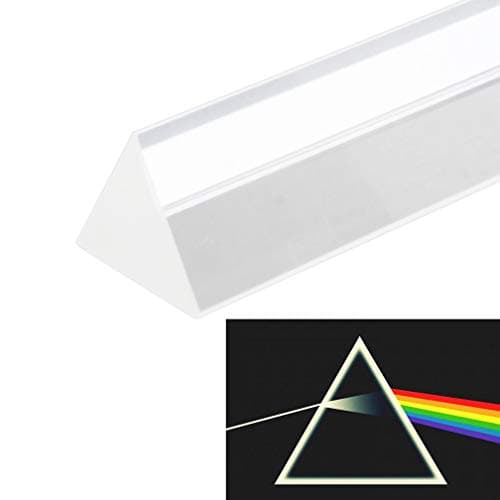 6 Inch Crystal Optical Glass Triangular Prism Refractor - for Light Spectrum Science Classroom Teaching and Rainbow Photography Prism