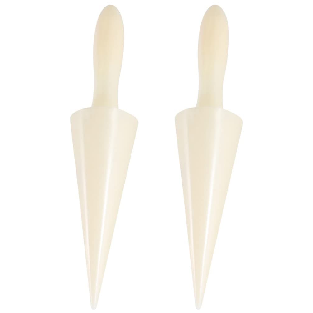 CALLARON 2 Pcs Pizzelle Roller Krumkake Cone Ice Cream Cone Waffle Cone Roller Pastry Decorating Baking Tool for Kitchen Beige