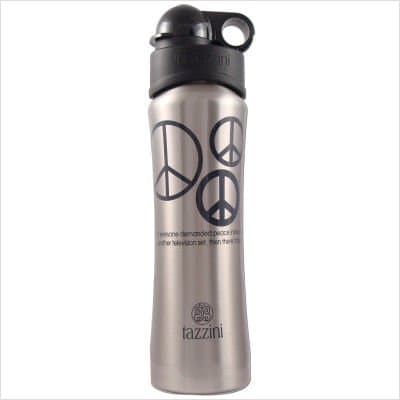 Stainless Steel Reusable Bottle - Peace Signs