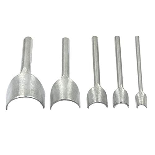 DGOL Leather Half-Round Shaped Cutter Craft Strap Belt DIY Half Circle End Corner Plated Cutting Punch 5 Sizes
