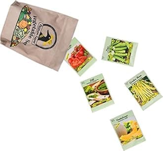 Set of 40 Packs of Assorted Heirloom Vegetable and Herb Seeds – Includes Freedom Farms Vegetable Set Mylar Bag for Optimal Seed Storage! - Non-GMO – Create a Diverse and Plentiful Garden! (40)