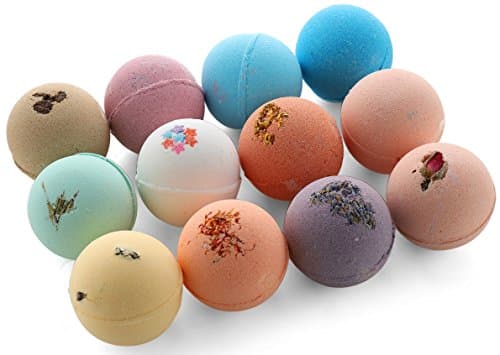 Onedor Natural Oil assorted scented bath bombs kit gift set. Aromatherapy spa for Women