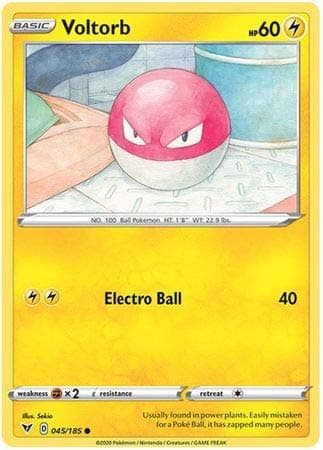 Pokemon Single Card VOLTORB 045/185 VIVID VOLTAGE