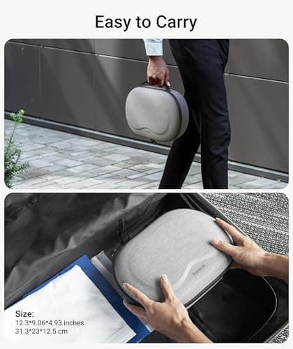 Syntech Hard Carrying Case for Apple Vision Pro and Accessories, VR Gaming Headset Case with Lens Cover, Multi-layer Protection Case, Suitable for Travel and Home Storage, Gray