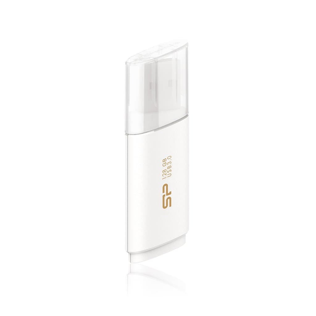 Silicon Power 32GB Blaze B06 USB 3.0 Flash Drive, White (SP032GBUF3B06V1W)