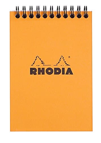 Rhodia Wirebound Pad 4.1X5.8 Orange Grid
