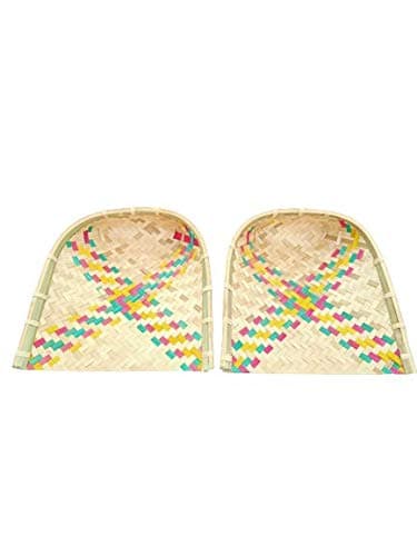 Bamboo Soop/Sup/Moram/Muram for Chhat Puja and Kitchen (Multicolor) (2)