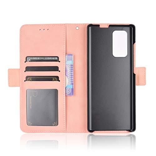 Case for LG Wing 5G Case Cover,Case for Case for LG LMF100TMK Wing 5G / LMF100VM1 LMF100EMW LMF100VMY LMF100N Case Flip Pu Leather Cover Pink