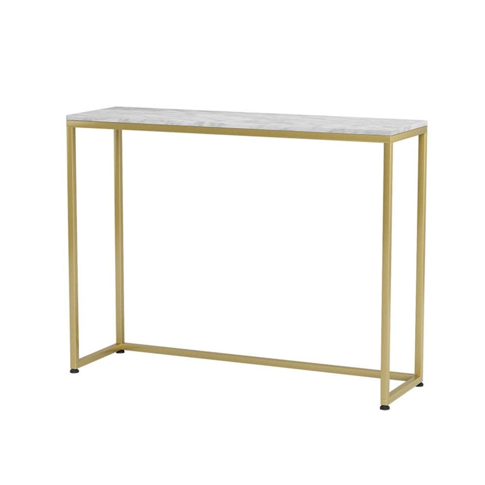 JIAYUAN Table Wall Desk, Console Entryway Hallway Table, Home Office Table With Marble Top Heavy Duty Metal Frame Computer Desk for any apartment, home or office.